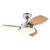 Westinghouse 7224100 Wengue Dimmable LED 30" Indoor Ceiling Fan, Chrome Finish with Reversible Wengue/Beech Blades, Opal Frosted Glass
