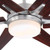 Westinghouse 74003B00 Cayuga 60" Indoor WiFi Dimmable LED Ceiling Fan, Brushed Nickel with Rosewood/Lt Maple Blades, Frosted Opal Glass, Remote Control