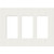 Lutron SC-3-RW Satin Decora 3-Gang Screwless Wallplate, Architectural White