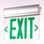 Westgate XT-EL1GCA-EM Edgelit LED Exit Sign, Single Face, 120-277V, White Housing with Green Letters