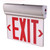 Westgate XE-1RCW-EM Edgelit LED Exit Sign, Single Clear Face, 120-277V, White Housing with Red Letters