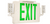 Westgate XTSL-CL-GW Super Slim LED Exit Sign with Adjustable LED Heads, Universal Face, 120-277V, White Housing with Green Letters