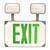 Westgate XT-CLWP-GG-EM Wet Location Combo LED Exit Sign & Emergency, Universal Face, 120-277V, White Housing with Green Letters