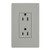 Lutron CAR-15-GR 15A 125V Duplex Receptacle, Gray