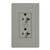 Lutron CAR-20-DDTR-GR 20A 120/125V Dual Dimming Tamper Resistant Receptacle, Gray