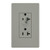 Lutron CAR-20-HDTR-GR 20A 120/125V Half Dimming Tamper Resistant Receptacle, Gray