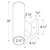 Elco Lighting E25ABZ07-0730 Koto Sylo 2" LED Wall Mount, Up and Down Light, 750 Lumens Up/750 Lumens Down, 3000K, Bronze