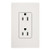 Lutron SCR-15-SW Claro 15A 125V Duplex Receptacle, Snow White