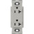 Lutron SCR-20-PB Claro 20A 125V Duplex Receptacle, Pebble