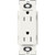 Lutron SCRS-15-TR-GL Claro 15A 125V Tamper Resistant Duplex Receptacle, Glacier White