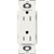 Lutron SCRS-15-TR-RW Claro 15A 125V Tamper Resistant Duplex Receptacle, Architectural White