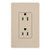 Lutron SCRS-15-TR-TP Claro 15A 125V Tamper Resistant Duplex Receptacle, Taupe