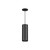 DMF Lighting DC4-T2-S-S-D-15-GA-0-00-00-40-BK-T-00-R 4" Small LED Cylinder Pendant Mount, 24" Stem, 1500 Lumens, TRIAC/ELV Dimming, 4000K, Black