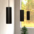 DMF Lighting DC4-T4-S-S-D-10-GA-0-00-00-3W-BK-O-00-R 4" Small LED Cylinder Pendant Mount, 48" Stem, 1000 Lumens, 0-10V Dimming, Warm Dim (3000K-1800K), Black