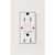 Lutron SCR-15-GFST-SW Claro 15A 125V Tamper Resistant Self-Testing GFCI Receptacle, Snow White