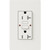 Lutron SCR-20-GFST-SW Claro 20A 125V Tamper Resistant Self-Testing GFCI Receptacle, Snow White