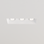 DMF Lighting M4T3SWHFL M Series Multiples Flangeless Trim, 3-Head, White