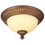 Westinghouse Lighting 62211 Indoor Flush Mount Ceiling Fixture, Ebony Gold with Burnt Scavo Glass