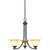 Westinghouse Lighting 62215 Kings Canyon 3-Light Chandelier, Oil Rubbed Bronze with Burnt Scavo Glass