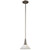 Westinghouse Lighting 67644 Mini Pendant Light Fixture, Brushed Nickel with White Cased Glass