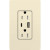 Lutron CAR-15-ACTR-AL Claro 15A 125V Tamper Resistant USB Type A & C Duplex Receptacle, Almond