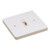 Nora Lighting NT-319W Square Monopoint for Line Voltage Fixtures for One-Circuit or Two-Circuit Track, White