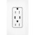 Lutron SCR-15-CCTR-BW Claro 15A 125V Tamper Resistant USB Type C & C Duplex Receptacle, Brilliant White