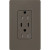 Lutron SCR-15-CCTR-TF Claro 15A 125V Tamper Resistant USB Type C & C Duplex Receptacle, Truffle