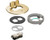 Arlington FLB6230MBLR 6" Round Cover Kit with 2 Flip Lids and Leveling Ring, Brass