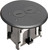 Arlington FLBAR101BL Adjustable Round Non-Metallic Floor Box with Threaded Plugs and Tamper Resistant Duplex Receptacle, Black