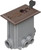 Arlington FLBCF101BR Non-Metallic Concrete Floor Box with Flip Lids and Duplex Receptacle, Brown