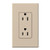 Lutron NTR-15-TR-TP Nova T 15A 125V Tamper Resistant Duplex Receptacle, Taupe