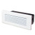 Nora Lighting NSW-841/32W Brick Die-Cast LED Dimmable Step Light with Louver Face Plate, 120-277V, 4.6W, 118 Lumens, 3000K, White
