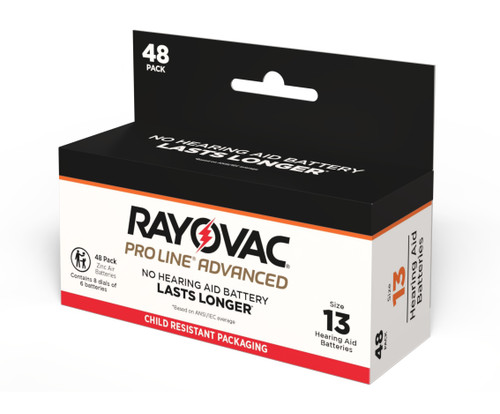 Rayovac Proline Advanced Hearing Aid Batteries Size 13 (48 Pack)
