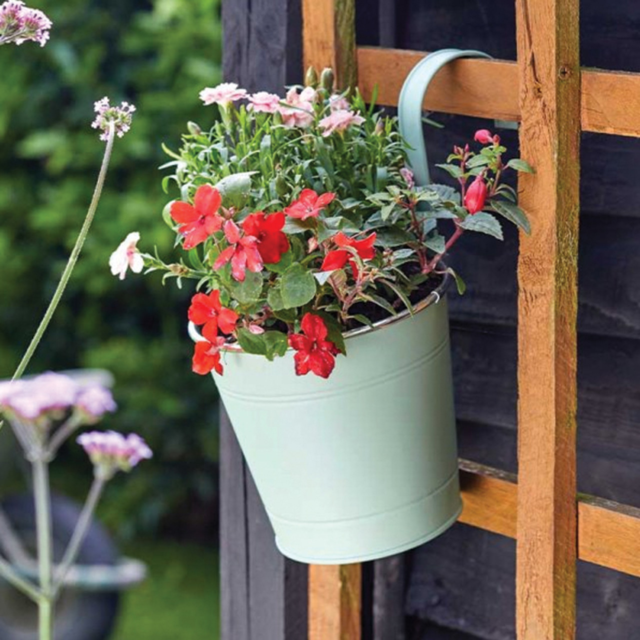 6” Fence & Balcony Hanging Pot - Sage (*in-store only)