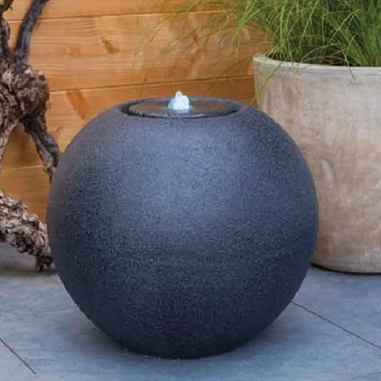 Outdoor Fountain Ball Stone Black (*in-store or collection only)