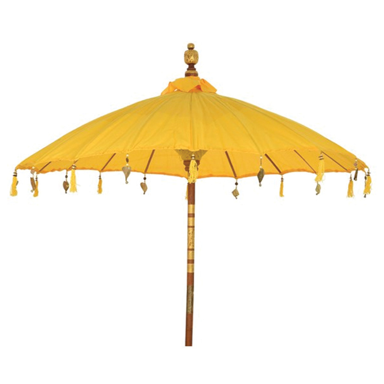 Cotton Parasol with Gold Metal Ornaments (Available in 3 Colours) (Qty 1)