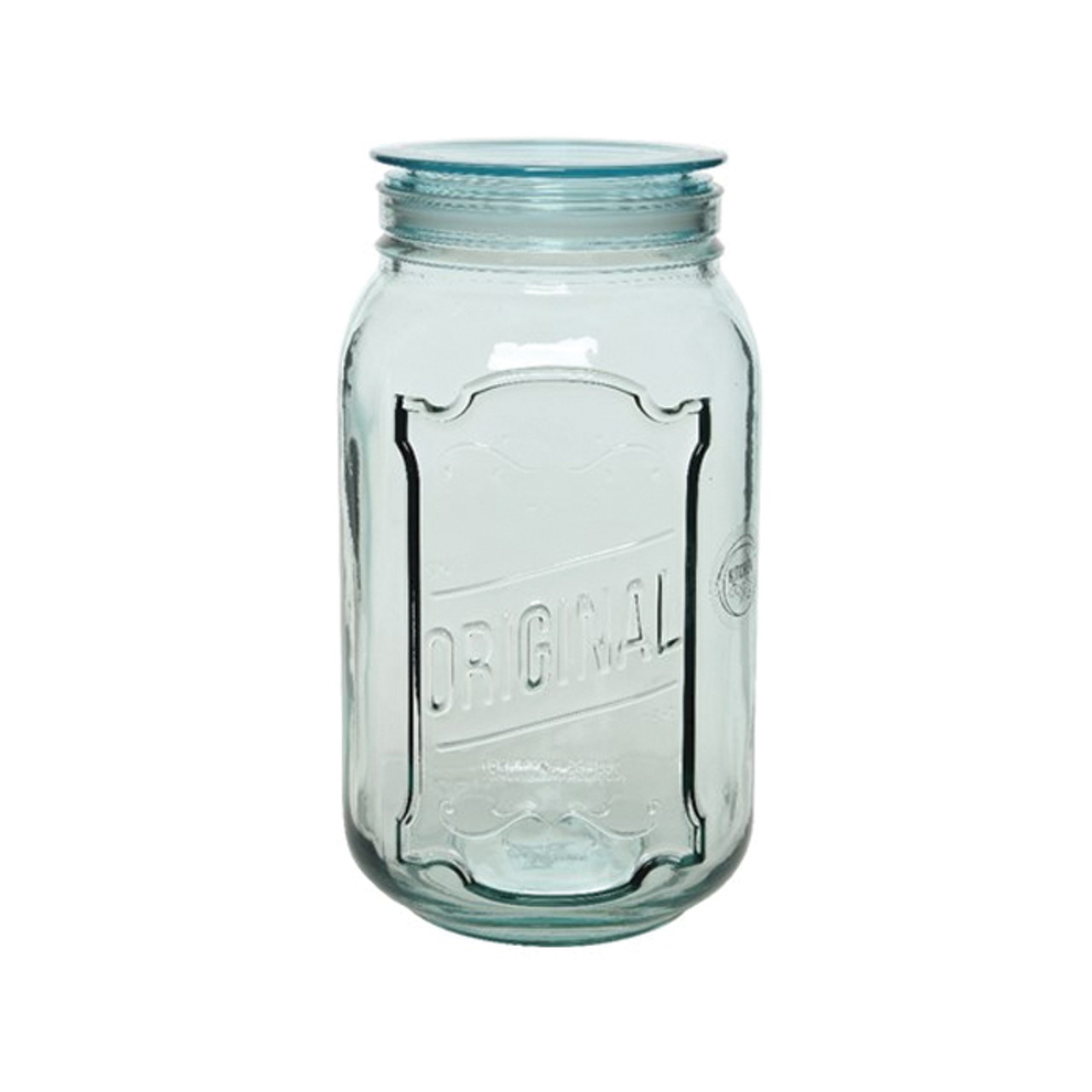 Storage Jar Recycled Glass 22cm