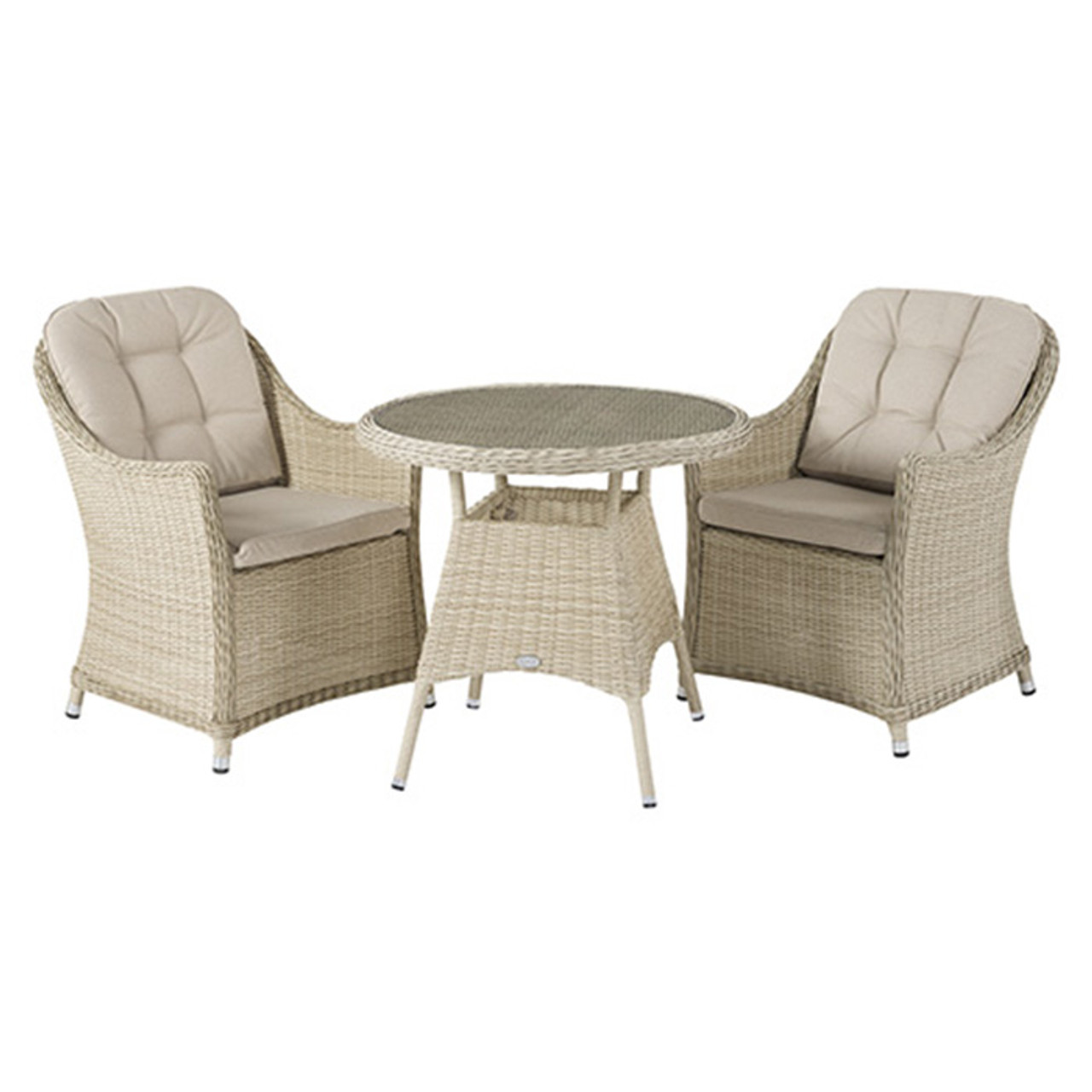 bistro set with armchairs