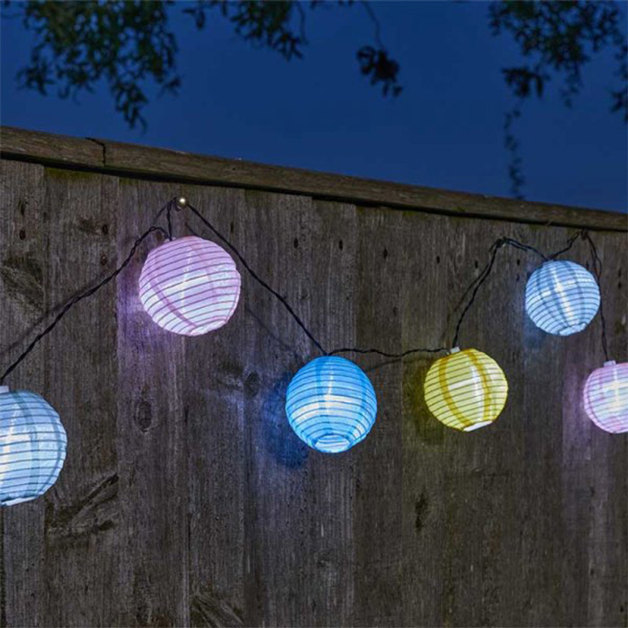 Chinese Lantern Solar String Lights - Set of 10