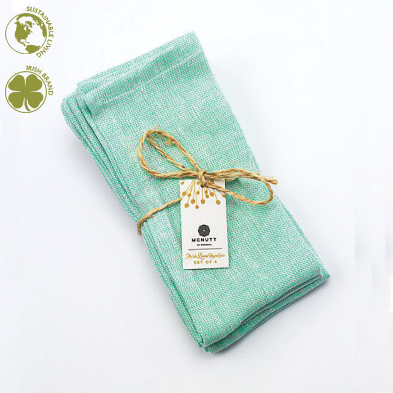 Irish Linen Napkin - Mint (Set of 4) *In-store