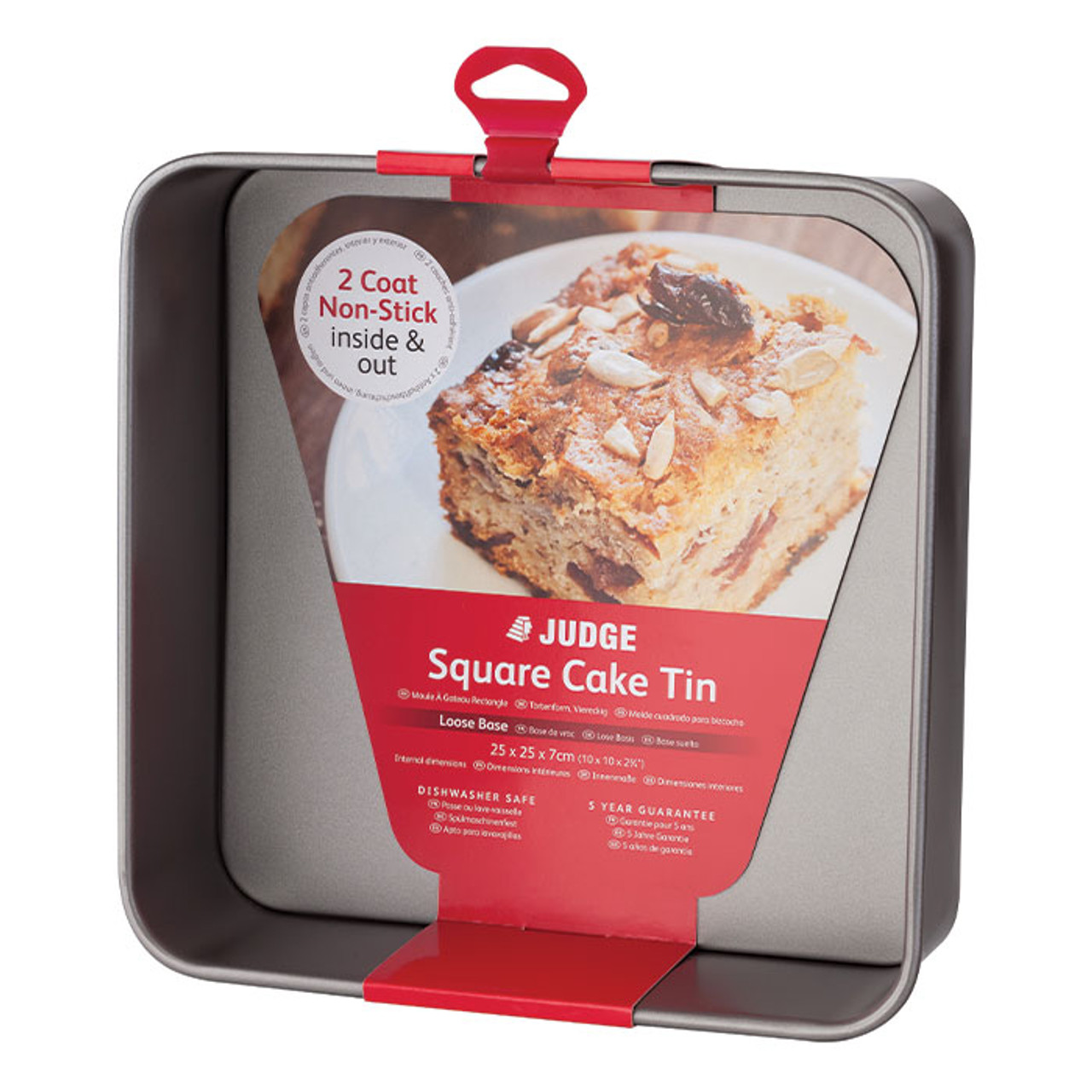 Square Round Cake Tins Baking Set of 5 Non Stick Bake Trays Wedding Tier UK  | eBay