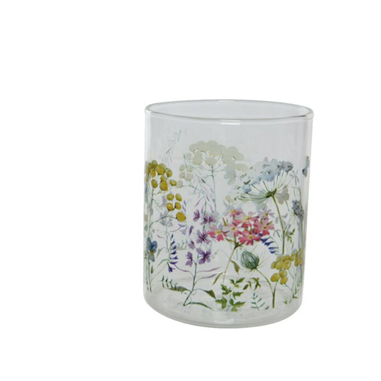 Floral Drinking Glass 10cm