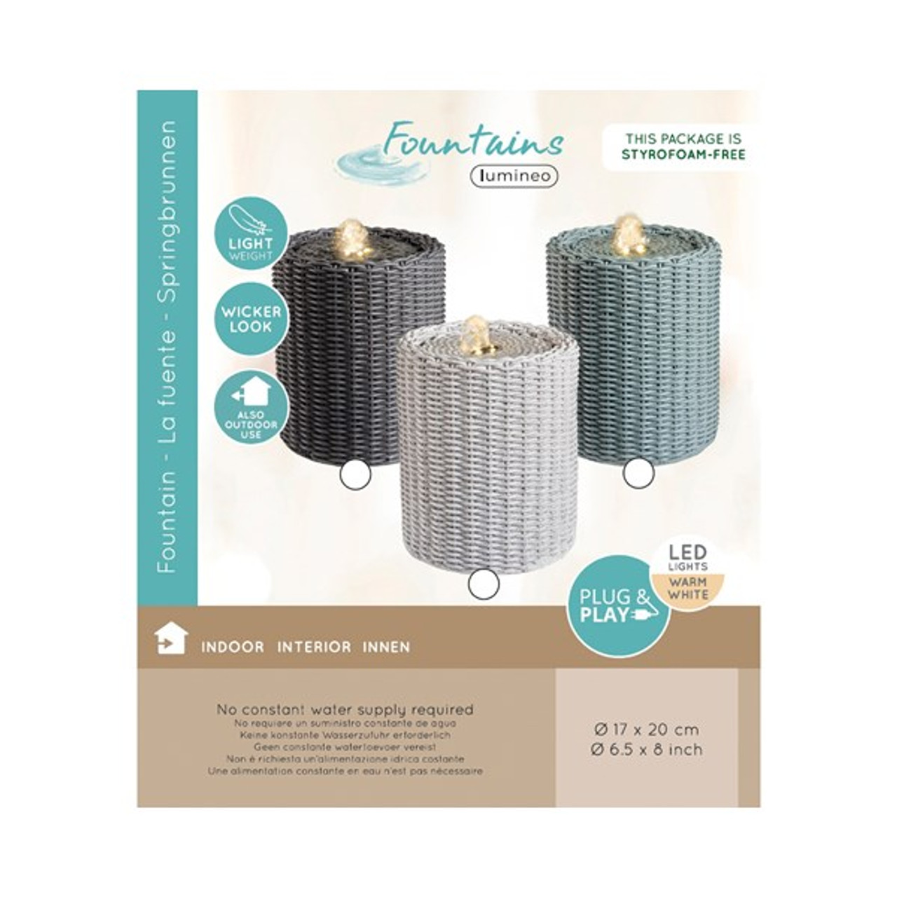 Outdoor Weave Fountain (Qty:1) ( 3 Colours) *FREE NATIONWIDE DELIVERY