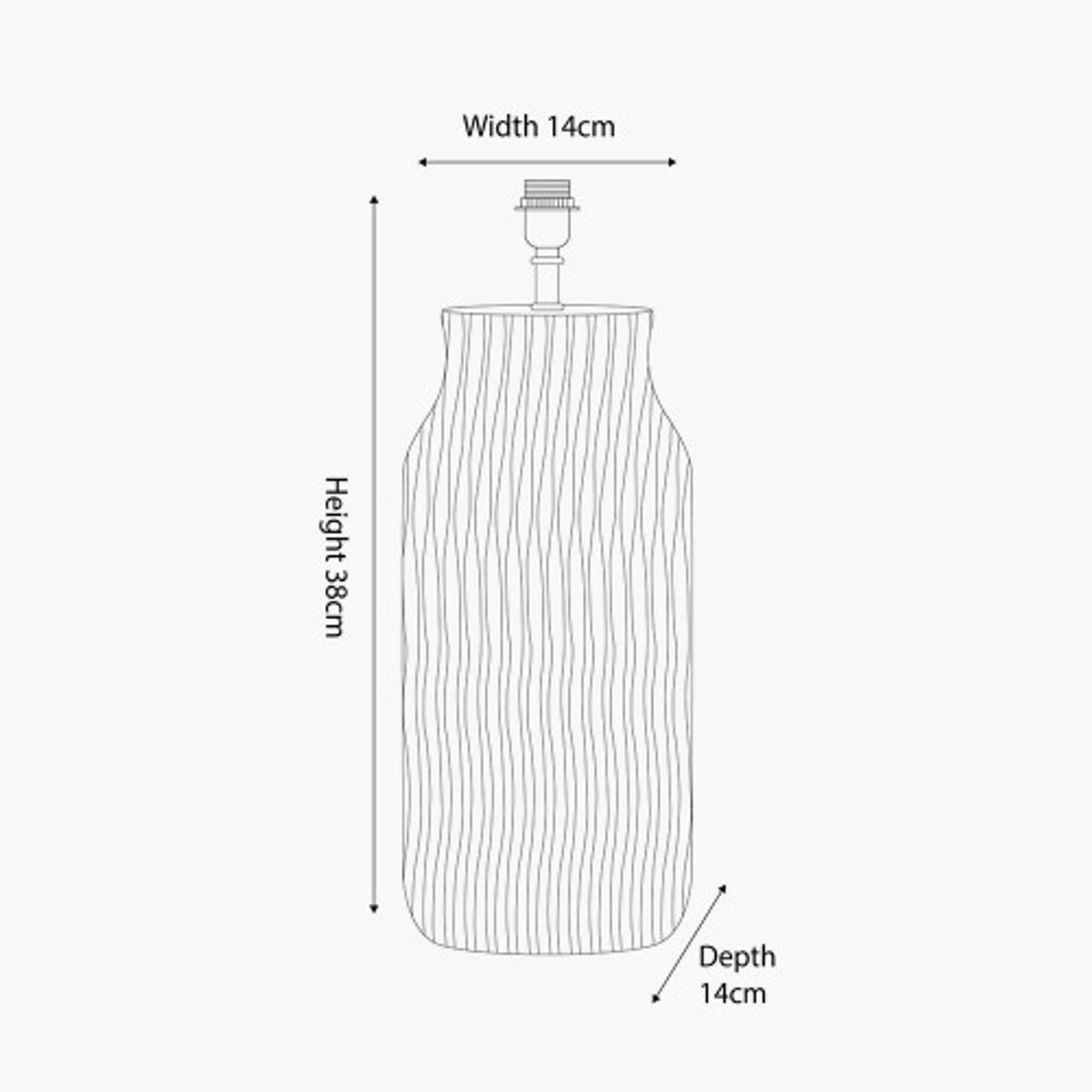 Yala Grey Wash Wood Textured Bottle Table Lamp