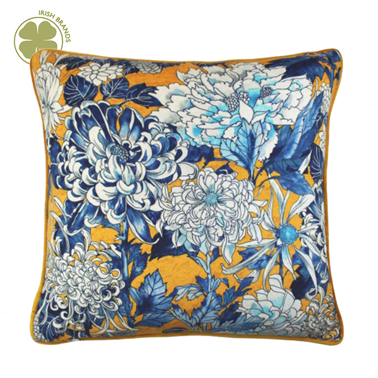 Sakura 45x45cm Cushion, Yellow/Blue