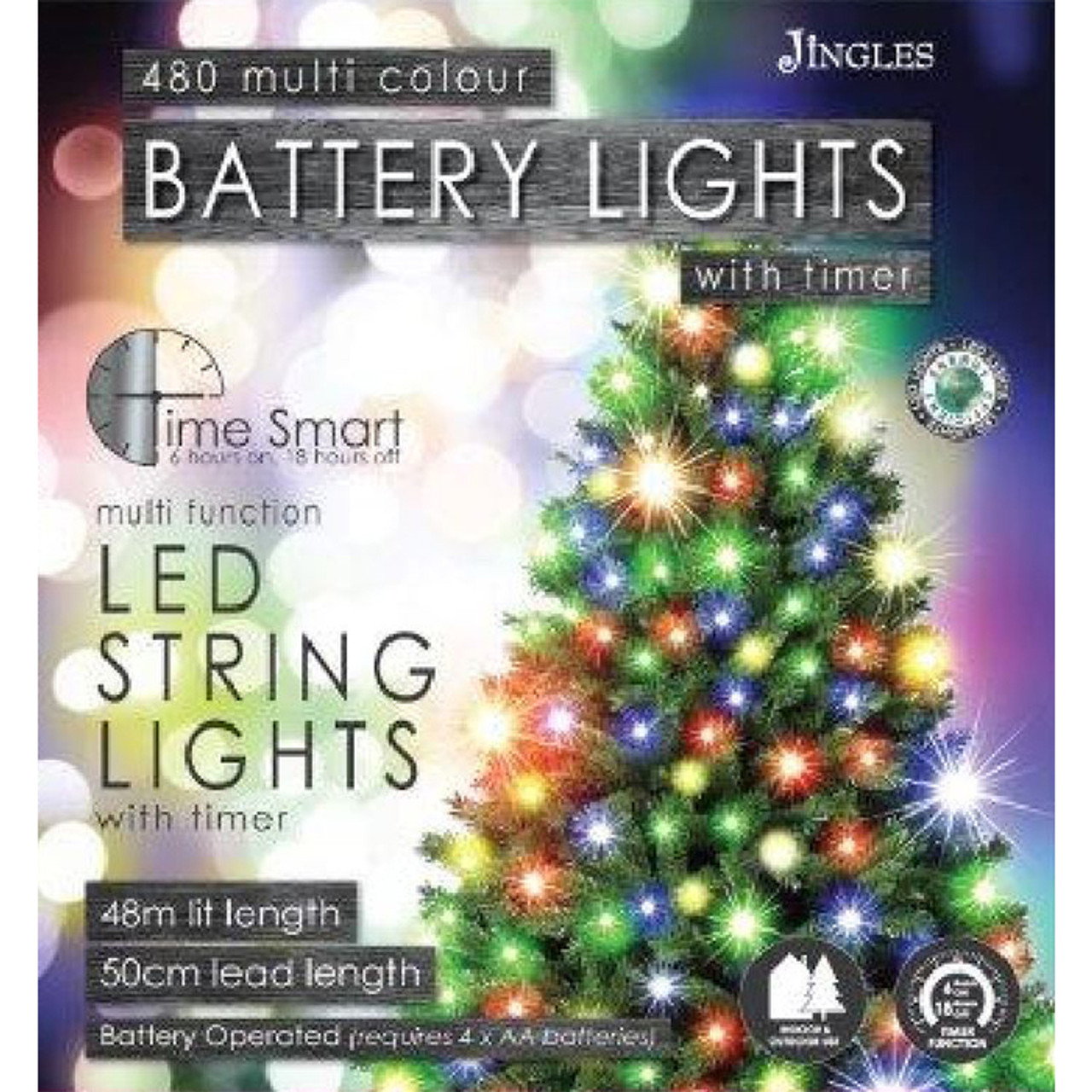 battery operated coloured christmas lights