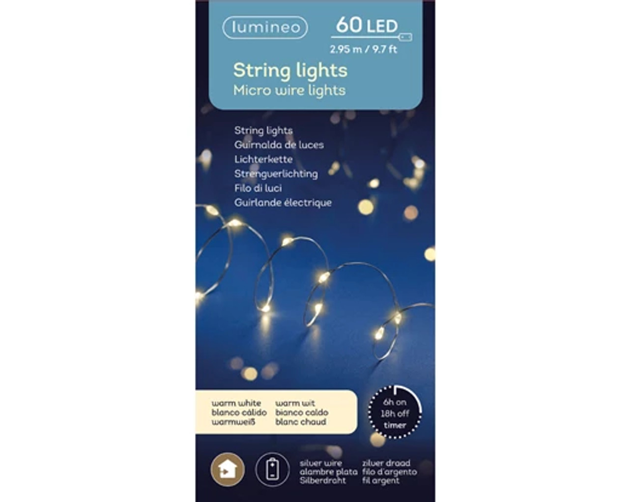 warm white led micro battery fairy lights