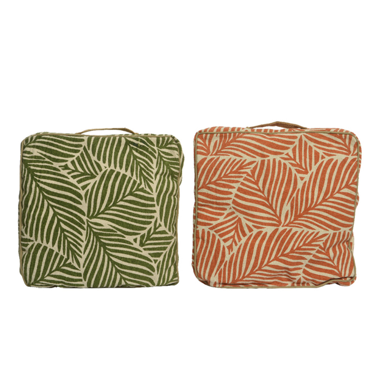 Cotton Square Printed Floor Cushion (Qty:1) (2 colours available)