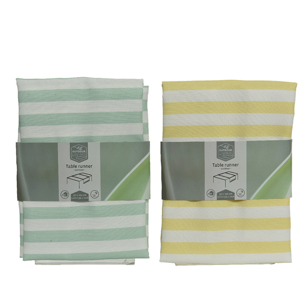 Table Runner Polyester Stripe (Qty:1) (2 colours available)